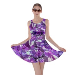 Botanical Violet Print Pattern 2 Skater Dress by dflcprintsclothing