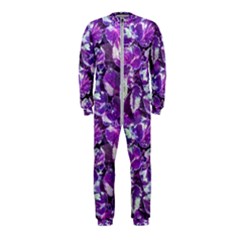 Botanical Violet Print Pattern 2 Onepiece Jumpsuit (kids) by dflcprintsclothing