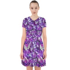 Botanical Violet Print Pattern 2 Adorable In Chiffon Dress by dflcprintsclothing