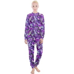 Botanical Violet Print Pattern 2 Women s Lounge Set by dflcprintsclothing