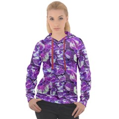 Botanical Violet Print Pattern 2 Women s Overhead Hoodie