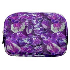 Botanical Violet Print Pattern 2 Make Up Pouch (small) by dflcprintsclothing