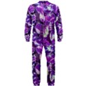 Botanical Violet Print Pattern 2 OnePiece Jumpsuit (Men)  View2