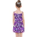 Botanical Violet Print Pattern 2 Kids  Summer Sun Dress View2