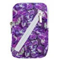 Botanical Violet Print Pattern 2 Belt Pouch Bag (Small) View1