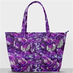 Botanical Violet Print Pattern 2 Back Pocket Shoulder Bag  by dflcprintsclothing