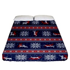 Christmas Deer Sex Fitted Sheet (queen Size) by dimaV