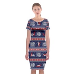 Christmas Deer Sex Classic Short Sleeve Midi Dress