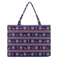 Christmas Deer Sex Zipper Medium Tote Bag by dimaV