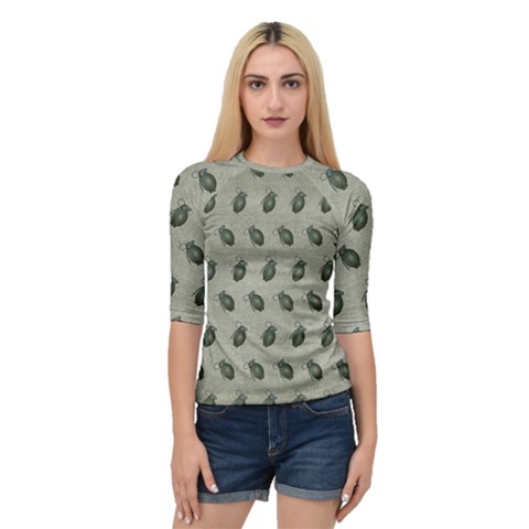 Army Green Hand Grenades Quarter Sleeve Raglan Tee by McCallaCoultureArmyShop