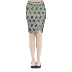 Army Green Hand Grenades Midi Wrap Pencil Skirt by McCallaCoultureArmyShop