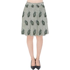 Army Green Hand Grenades Velvet High Waist Skirt by McCallaCoultureArmyShop