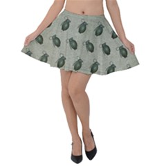 Army Green Hand Grenades Velvet Skater Skirt by McCallaCoultureArmyShop