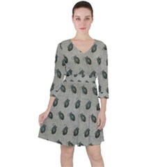 Army Green Hand Grenades Ruffle Dress by McCallaCoultureArmyShop