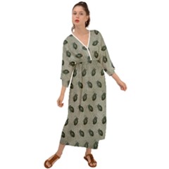 Army Green Hand Grenades Grecian Style  Maxi Dress by McCallaCoultureArmyShop