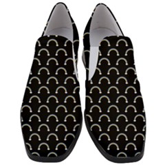 Pattern Arc En Ciel/nuages Women Slip On Heel Loafers by kcreatif