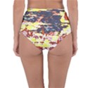 Multicolored Abstract Grunge Texture Print Reversible High-Waist Bikini Bottoms View4