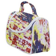 Multicolored Abstract Grunge Texture Print Satchel Handbag by dflcprintsclothing