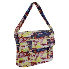 Multicolored Abstract Grunge Texture Print Buckle Messenger Bag by dflcprintsclothing