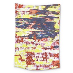 Multicolored Abstract Grunge Texture Print Large Tapestry