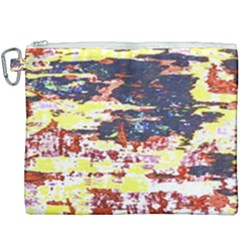 Multicolored Abstract Grunge Texture Print Canvas Cosmetic Bag (xxxl) by dflcprintsclothing