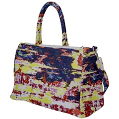 Multicolored Abstract Grunge Texture Print Duffel Travel Bag by dflcprintsclothing