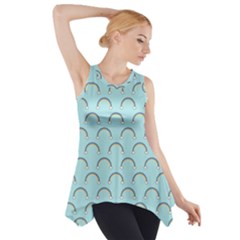 Pattern Arc En Ciel/nuages Side Drop Tank Tunic by kcreatif