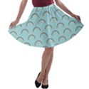 Pattern Arc en ciel/Nuages A-line Skater Skirt View1