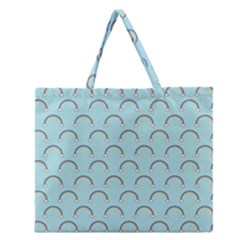 Pattern Arc En Ciel/nuages Zipper Large Tote Bag by kcreatif