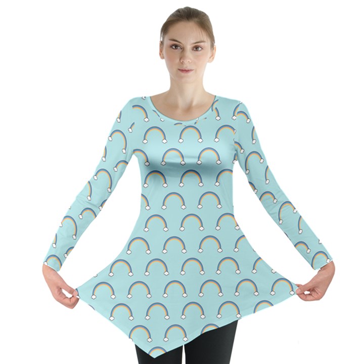 Pattern Arc en ciel/Nuages Long Sleeve Tunic 