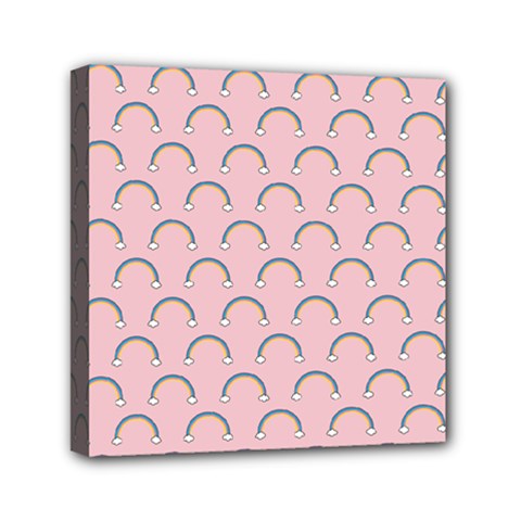 Pattern Arc En Ciel/nuages Mini Canvas 6  X 6  (stretched) by kcreatif