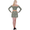 Army Stong Military Off Shoulder Top with Mini Skirt Set View2