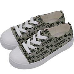 Army Stong Military Kids  Low Top Canvas Sneakers by McCallaCoultureArmyShop