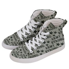 Army Stong Military Women s Hi-top Skate Sneakers by McCallaCoultureArmyShop