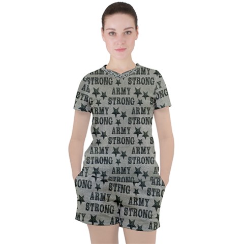 Army Stong Military Women s Tee And Shorts Set by McCallaCoultureArmyShop