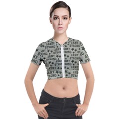 Army Stong Military Short Sleeve Cropped Jacket