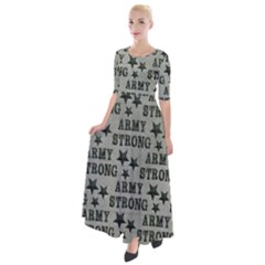 Army Stong Military Half Sleeves Maxi Dress by McCallaCoultureArmyShop