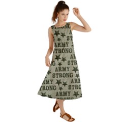 Army Stong Military Summer Maxi Dress by McCallaCoultureArmyShop