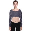 Pattern Arc en ciel/Nuages Velvet Long Sleeve Crop Top View1