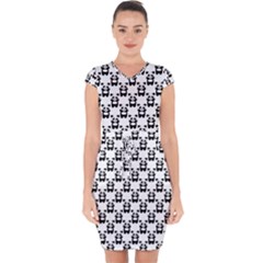 Pattern Bébé Panda Capsleeve Drawstring Dress  by kcreatif