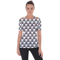 Pattern Bébé Panda Shoulder Cut Out Short Sleeve Top by kcreatif