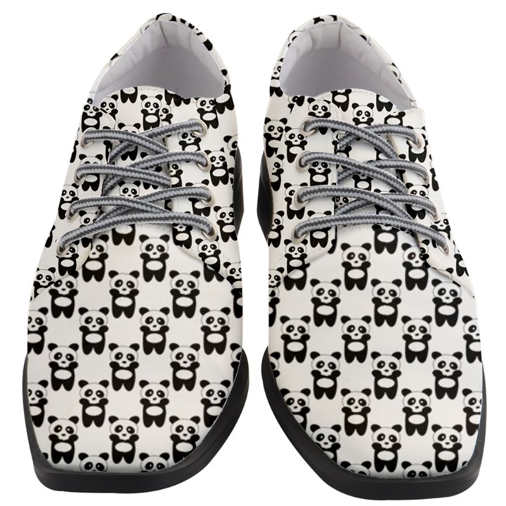 Pattern Bébé Panda Women Heeled Oxford Shoes