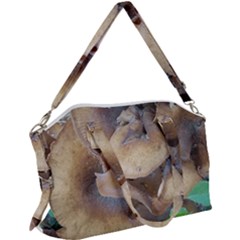 Close Up Mushroom Abstract Canvas Crossbody Bag by Fractalsandkaleidoscopes