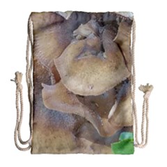 Close Up Mushroom Abstract Drawstring Bag (large) by Fractalsandkaleidoscopes