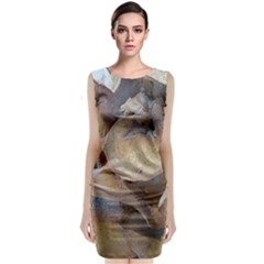 Close Up Mushroom Abstract Classic Sleeveless Midi Dress by Fractalsandkaleidoscopes