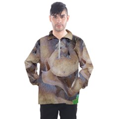 Close Up Mushroom Abstract Men s Half Zip Pullover by Fractalsandkaleidoscopes