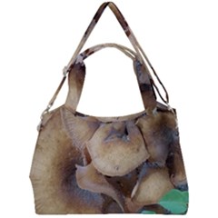 Close Up Mushroom Abstract Double Compartment Shoulder Bag by Fractalsandkaleidoscopes