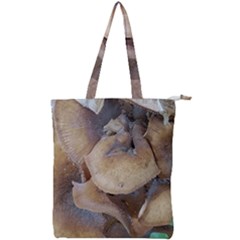 Close Up Mushroom Abstract Double Zip Up Tote Bag by Fractalsandkaleidoscopes