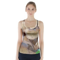 Close Up Mushroom Abstract Racer Back Sports Top by Fractalsandkaleidoscopes