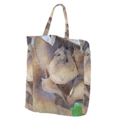 Close Up Mushroom Abstract Giant Grocery Tote by Fractalsandkaleidoscopes